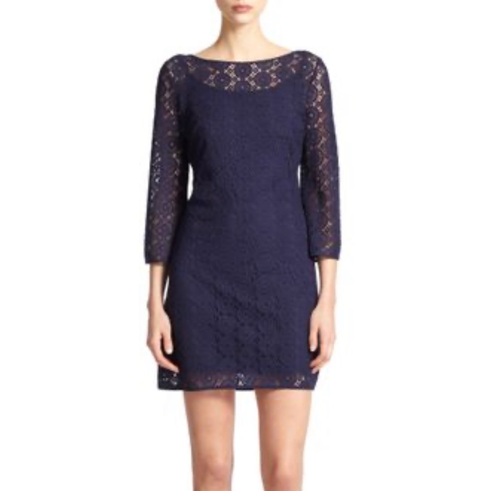 Lilly Pulitzer Navy Eyelet Shift Dress